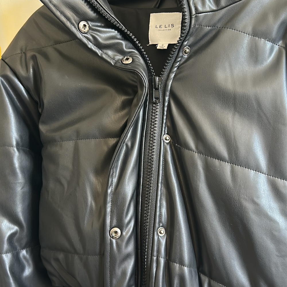 Leather Puffer Jacket - image 3